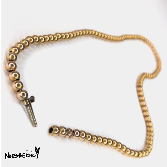 🚫SOLD•ATX🚫 1900s Victorian Gold Bead Necklace - Picture 5 of 8